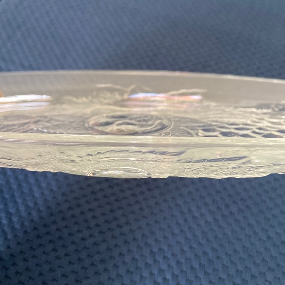 Vintage set of 2 Glass Server platters. Passion Fruit Pattern. Made in Turkey. - Picture 7 of 8